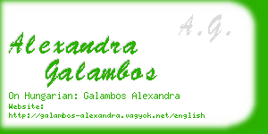 alexandra galambos business card